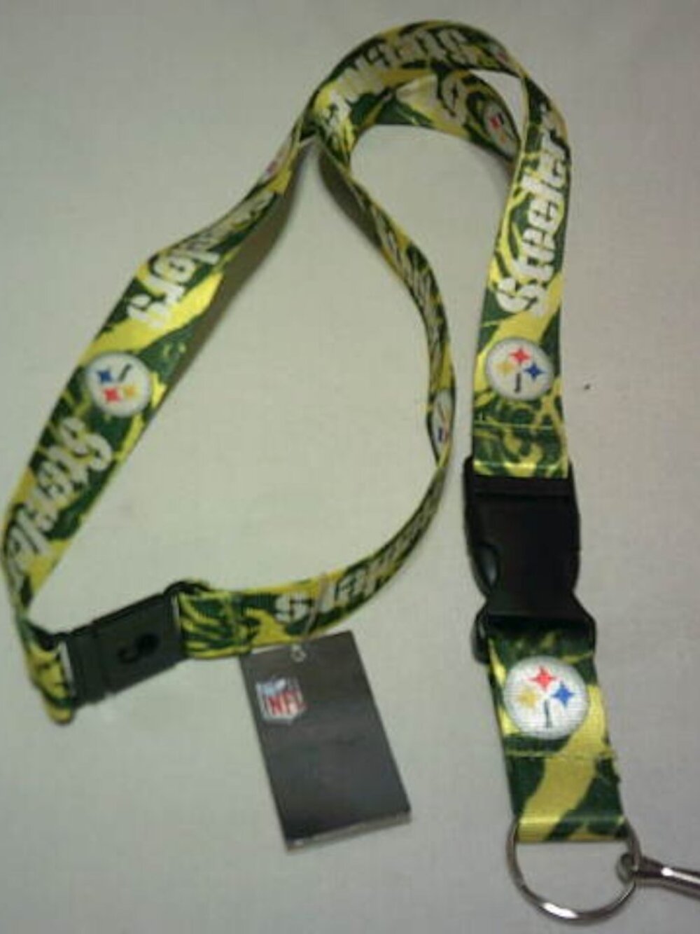 NFL NEW PITTSBURG STEELERS LANYARD KEYCHAIN DETACHABLE IN 2 PLACES EXTRA LONG 🏈